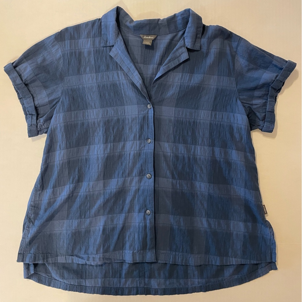 Eddie Bauer Navy Women's Button-Up Blouse - Picture 5 of 5